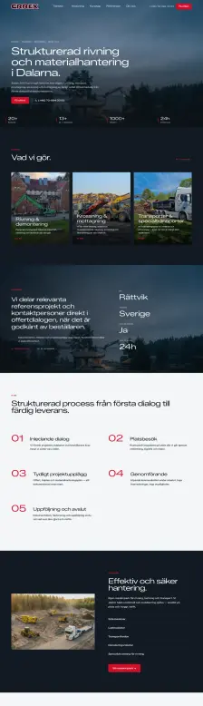 Webbplatsen vi byggt åt CRREX