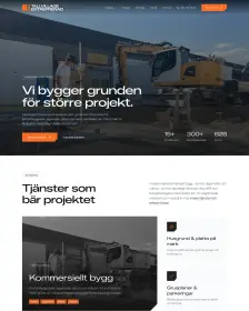 Webbplatsen vi byggt åt Tall Village Entreprenad